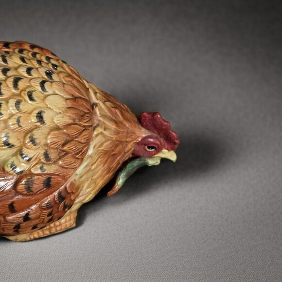 Fitz and Floyd Classics Country Gourmet Collection Hen Butter Tub and Lid Vtg - Picture 5 of 11